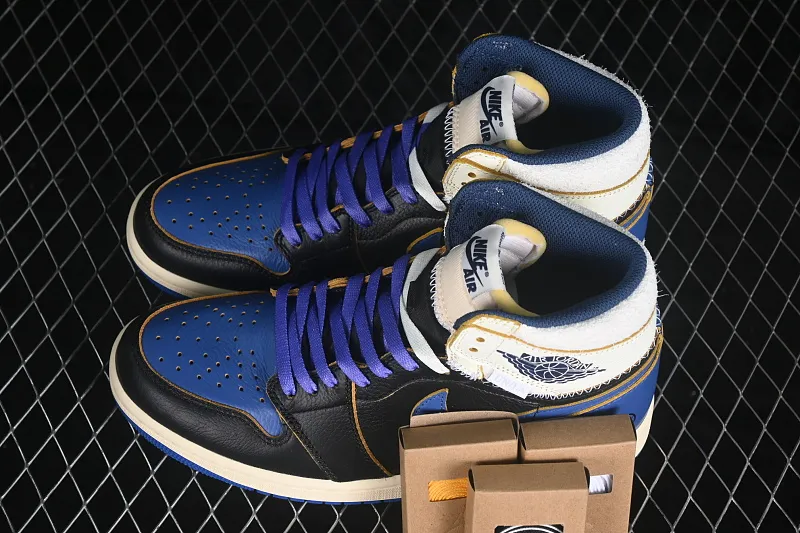All categories Air Jordan Jordan series basketball shoes Air Jordan 1 High OG version Fragment x Union x Air Jordan 1 Retro AJ1 Joe 1 new deconstructed royal blue high-top basketball shoes IO7847-001